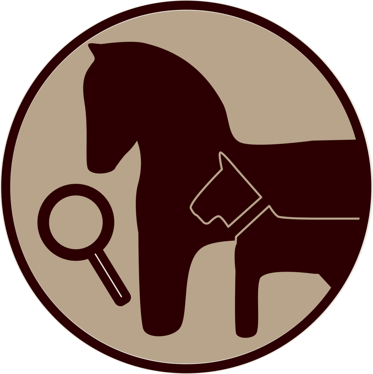 Ein Icon verdeutlicht die gründliche Untersuchung Deines Tieres durch den Therapeuten der Chinesischen Medizin, Daniel Hoffstadt.